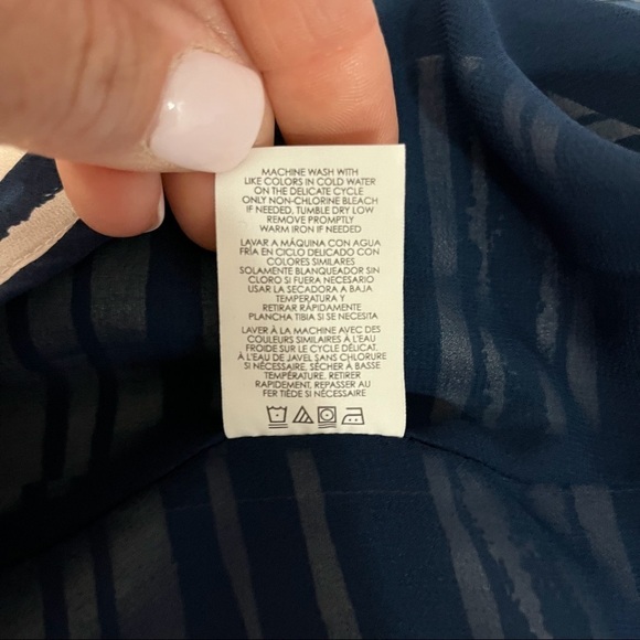 CAbi Knot Dress Nautical Stripe Navy Blue Size XS Tank Mini Dress Style 5264 - Picture 10 of 10